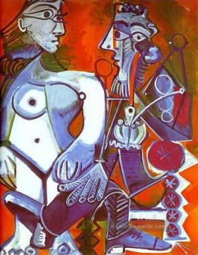 Weiblicher Akt und Raucher 1968 Kubismus Pablo Picasso Ölgemälde